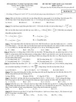 Đề thi thử THPT Quốc gia năm 2015 môn Vật lý trường THCS&THPT Nguyễn Bình, Quảng Ninh