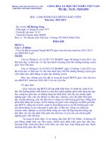 BÀI  LÀM ĐÁNH GIÁ BDTX GIÁO VIÊN TIỂU HỌC