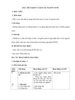 Giáo án Tiết kiệm và bảo vệ nguồn nước