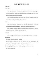 giáo án môn Toán lớp 10 bài “Góc và khoảng cách