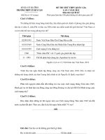 Đề thi thử Quốc gia môn Sử lần 1 năm 2015 trường THPT Cù Huy Cận, Hà Tĩnh