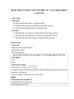 giáo án môn Vật lý lớp 9 bài “Hiện tượng cảm ứng điện từ”