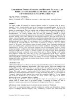 ANALYSIS OF PASSIVE COOLING AND HEATING POTENTIAL IN VIETNAM USING GRAPHICAL METHOD AND TYPICAL METEOROLOGICAL YEAR WEATHER FILE