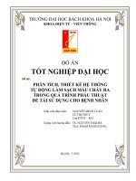Luận văn tốt nghiệp ngành điện tử viễn thông ĐHBKHN phân tích, thiết kế hệ thống tự động làm sạch máu chảy ra trong quá trình phẫu thuật để tái sử dụng cho bệnh nhân