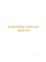 Bài giảng khoảng cách hình học 11