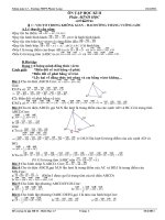 Đề cương và đáp án Ôn tập hình học kì II năm 2010 - 2011