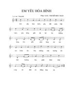 Em yêu hòa bình - bài hát có nốt nhạc
