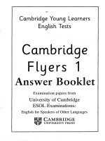 Cambride flyers 1 answersbooklet