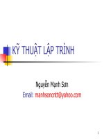 Bài giảng môn kỹ thuật lập trình tự động hóa