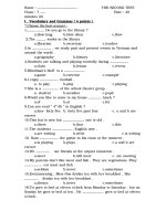 Đề thi hk2 môn tiếng anh 7có d án