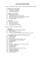 NỘI DUNG CHƯƠNG TRÌNH CON NGƯỜI  MÔI TRƯỜNG