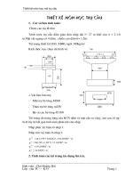 Thiết kế trụ cầu dầm giản đơn nhịp dài L= 27 m,chiều cao trụ H=6m,chiều cao dầm h= 1.5m