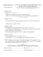 ĐỀ THI+ĐÁP ÁN THI THỬ TN(GDTX)2011