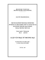 Luận văn một số giải pháp nhằm hạn chế rủi ro tín dụng của hoạt động cho vay ngoại tệ tại ngân hàng thương mại cổ phần ngoại thương việt nam