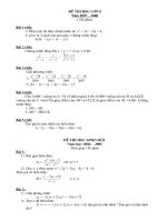 các đề thi học sinh giỏi toán 8