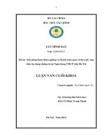 luận văn chuyên ngành tài chính quốc tế đề tài  Giải pháp hoàn thiện nghiệp vụ thanh toán quốc tế theo phương thức tín dụng chứng từ tại Ngân hàng TMCP nhà Hà Nội