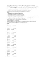 Bài tập kế toán định khoản có lời giải