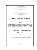 luận văn quản tri kinh doanh 10đ HVTC  GIẢI PHÁP NÂNG CAO NĂNG LỰC CẠNH TRANH CHO CÔNG TY CỔ PHẦN DU LỊCH VÀ TIẾP THỊ GIAO THÔNG VẬN TẢI VIỆT NAM - VIETRAVEL CHI NHÁNH HÀ NỘI