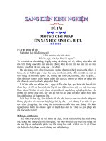 MỘT SỐ GIẢI PHÁP UỐN NẮN HỌC SINH CÁ BIỆT