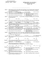 Đề thi cuối năm lớp 12