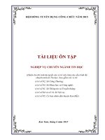 Tài liệu ôn thi môn nghiệp vụ chuyên ngành tin học thi tuyển công chức 2015