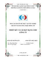 THIẾT kế và cài đặt MẠNG CHO  CÔNG TY