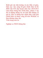 Về việc xếp giải chính thức HSG 678 10-11