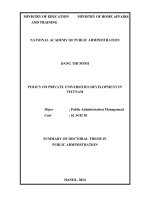 POLICY ON PRIVATE UNIVERSITIES DEVELOPMENT IN VIETNAM