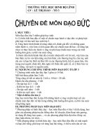 CHUYÊN ĐỀ MÔN ĐẠO ĐỨC LỚP 3