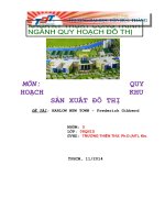 Tiểu luận môn Quy hoạch khu sản xuất đô thị HARLOW NEW TOWN - Frederick Gibberd