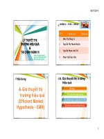 Thuyết trình lý thuyết thị trường hiệu quả và tài chính hành vi