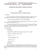 kế hoạch hoạt động công đoàn cơ sở 2010-2011