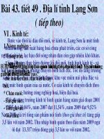 địa lí địa phương Lạng Sơn