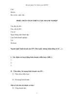 thảo luận quản trị chiến lược VCU đề tài PHIẾU PHÂN TÍCH CHIẾN LƯỢC DOANH NGHIỆP trong ngành ngân hàng