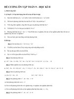 ĐỀ cương ôn tập toán 9 học kì 2