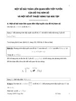 Một số kỹ thuật sáng tạo bài toán phương trình tiếp tuyến của đồ thị hàm số