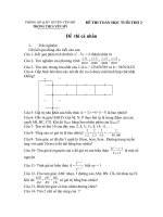 Đề thi toán tuổi thơ II