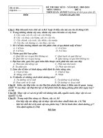 Đề thi học kì trường Trương Công Định