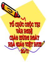 TỔ CHỨC CUỘC THI VĂN NGHỆ CHÀO MỪNG NGÀY NHÀ GIÁO VN