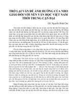 Ảnh hưởng của Nho giáo đến văn học Việt Nam trung cận đại