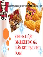 slide thuyết trình đề tài  chiến lược marketing gà rán KFC tại việt nam