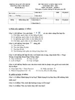 Đề thi thử HK2 môn tin 6 (số 1)