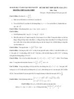 Đề thi mẫu THPT quốc gia năm 2015 môn toán Trường THPT Gang Thép