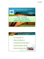 Bài thuyết trình tài chính quốc tế ƯỚC LƯỢNG TỶ GIÁ CÂN BẰNG ĐỒNG NHÂN DÂN TỆ (RMB)