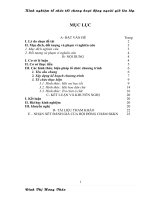 Kinh nghiệm tổ chức  chương hoạt động ngoài giờ lên lớp của trường Tiểu học