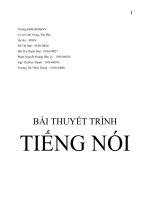Tiểu luận môn giải phẫu sinh lý và thần kinh cấp cao Tiếng nói