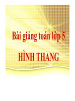 Bài giảng hình thang toán 5