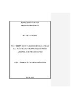 Phát triển dịch vụ khách hàng cá nhân tại Ngân hàng Thương mại cổ phần An Bình – Chi nhánh Hà Nội