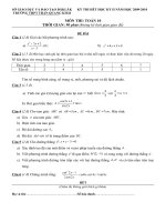 Đề đáp án học kì II Toán 10(2011)