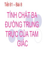 Tính chất 3 đường trung trực của tam giác